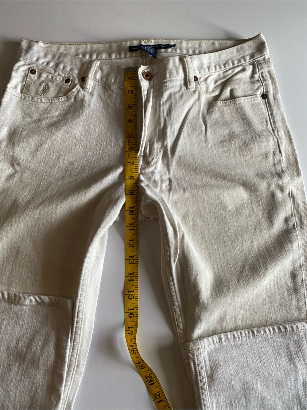 Ralph Lauren Sport women’s White Straight-Leg Jeans - Picture 10 of 12